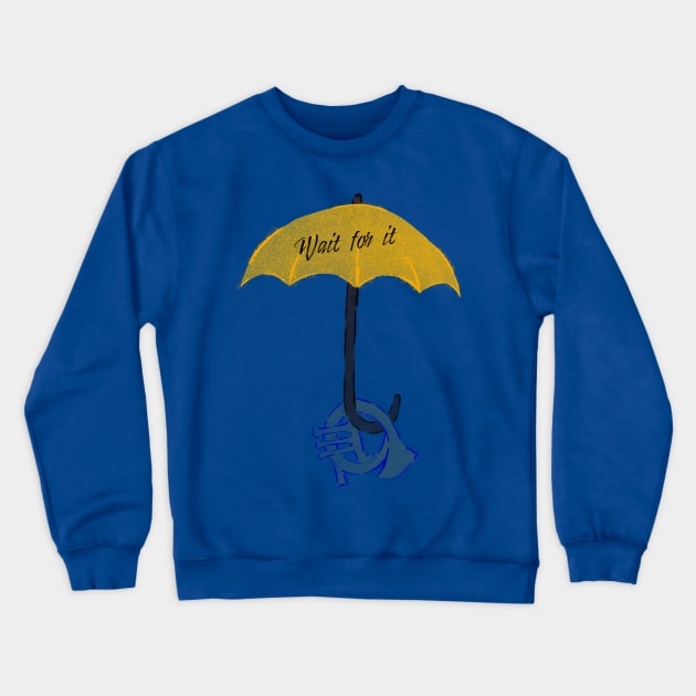Yellow umbrella and blue horn black - Wait for it - blue Crewneck Sweatshirt by Uwaki